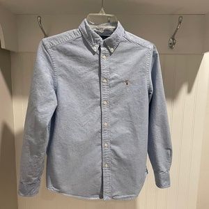 Boys RALPH LAUREN Blue Oxford Shirt Size Large (14-16)